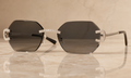 Lunettes de soleil Argent 925 & Diamants Moissanite — Luxe Punk Hip-Hop